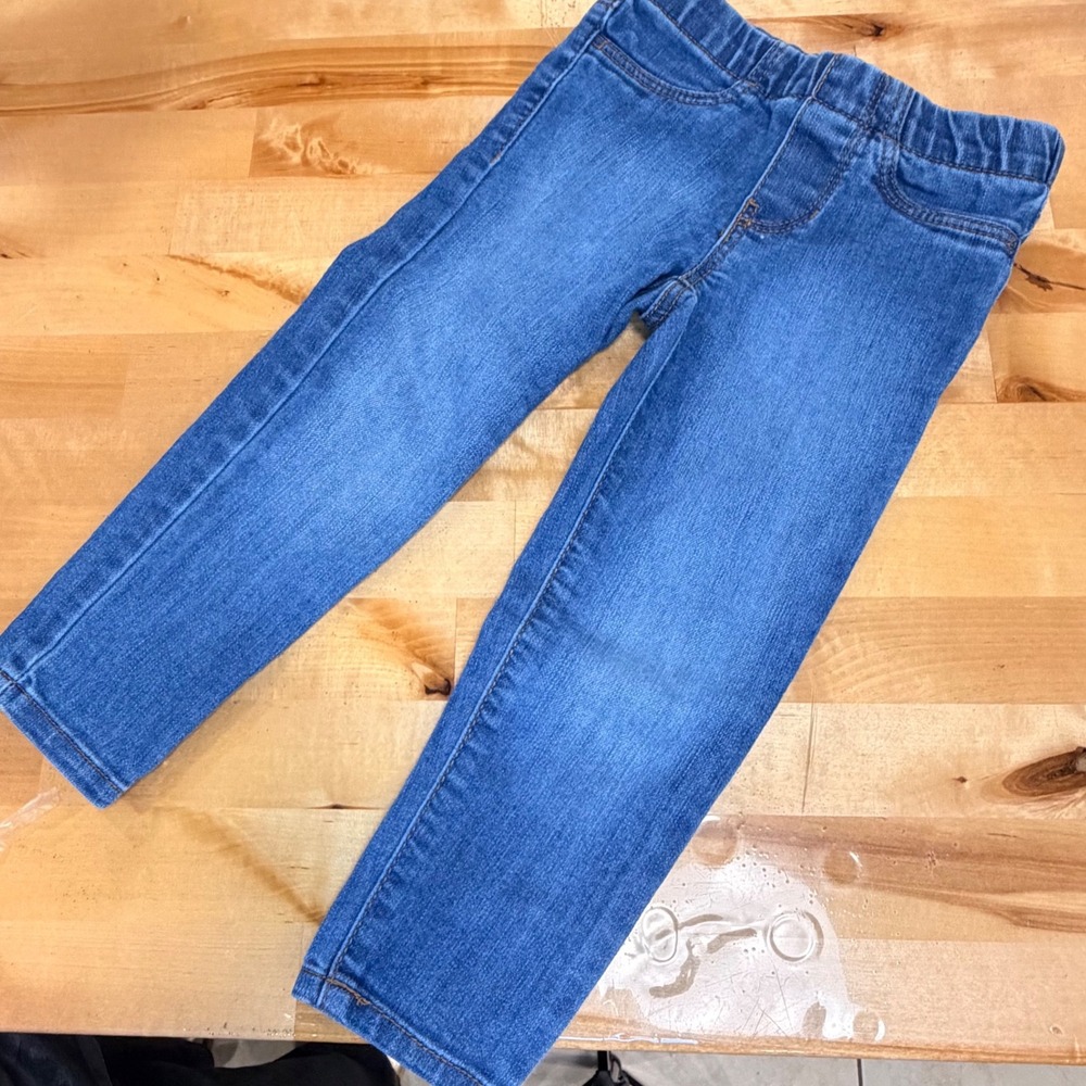 OshKosh B'gosh Jeggings Toddler 3T Blue Excellent Elastic Waist Denim Stretch